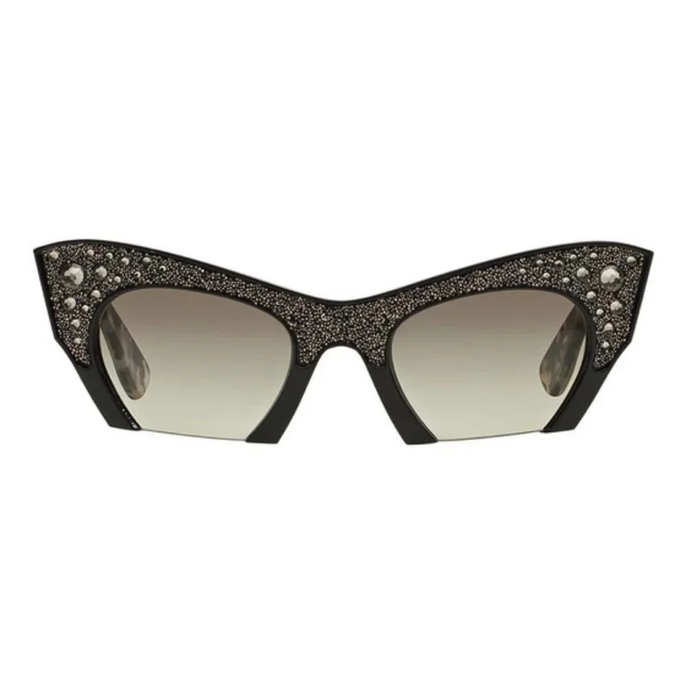 NWOT Miu Miu Rasoir Rhinestone Cat Eye Sunglasses